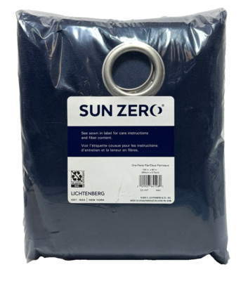 Sun Zero Velvet 100% Blackout Thermal Grommet Curtain 104
