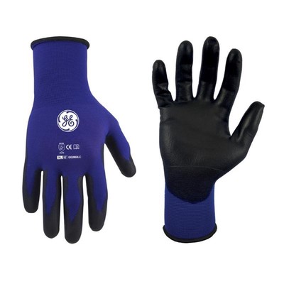 General Electric Unisex Dipped Gloves Black/Blue XL 1 pair-image