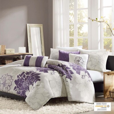 Madison Park Lola 6 Piece Printed Duvet Cover Set-image