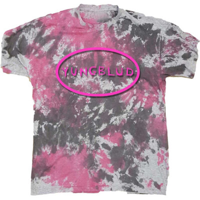 Yungblud-Scratch Logo Dip Dye - Grey t-shirt-image