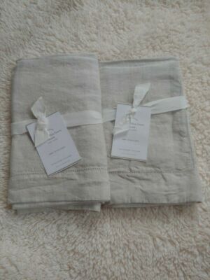 pottery barn BELGIAN FLAX LINEN 2 euro sham original $150 new flax color-image