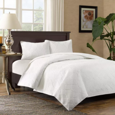 Madison Park Adelle Coverlet Full / Queen White-image