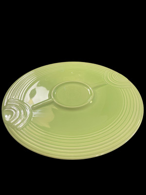 Fiesta Ware Hostess Tray in Chartruese - Chip Dip Tray --image