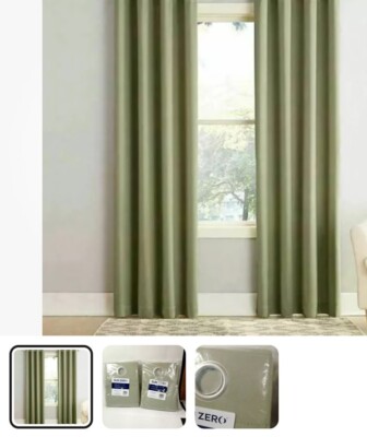 Sun Zero 100% Blackout Window Curtain 2 Panels, W52 x L84 Lichtenberg-image