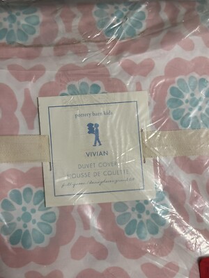  Pottery Barn Kids Vivian Full queen pink  duvet New with tags-image