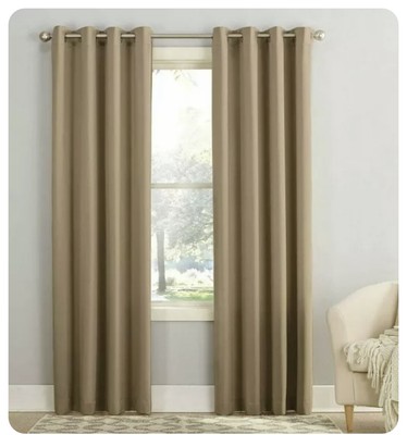 Pair Of Lichtenberg Sun Zero Curtain Drape Panels-TAUPE 95