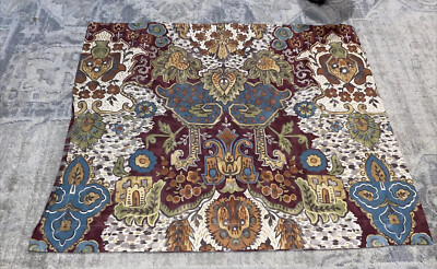 Pair Pottery Barn Organic Cotton Standard Sham Brown Blue Beige Maroon NWOT-image