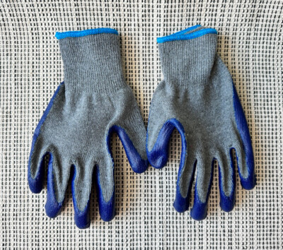 NWOT Unisex Poly/Cotton Latex Dipped L/XL Multipurpose Gloves Work Garden-image
