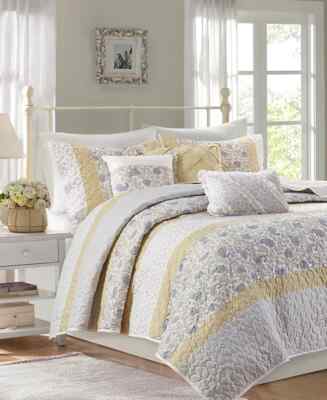 Madison Park Dawn 6-Pc. Quilt Set, King/California King, Yellow-image