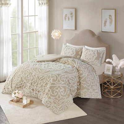 Madison Park Laetitia Tufted Cotton Chenille Medallion Comforter Set-image