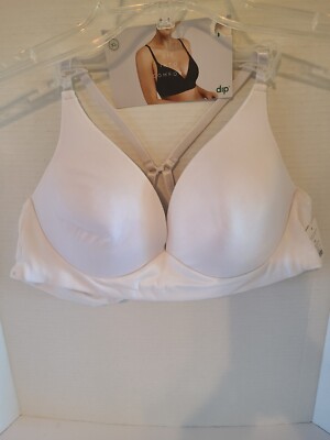 New With Tags DIP Into Comfort Molded Padded Bralette Bra White Size XL-image