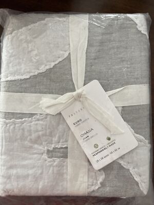 Pottery Barn Ohana Quilted EURO Sham - Light gray - NEW-image
