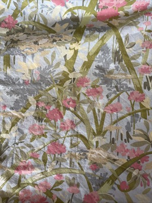 POTTERY BARN FLORAL PILLOW SHAM Standard Blue Pink GREEN VGC-image