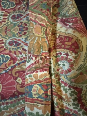 Pottery Barn Rosalie Red Paisley Floral Cotton Full Queen Duvet Cover Shams Set-image