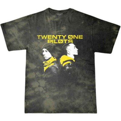 Authentic Twenty One Pilots Back To Back Green Dip Dye T-Shirt S-2XL NEW-image