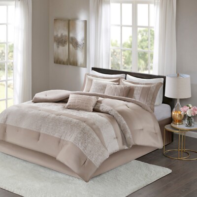 Madison Park Ava 7 Piece Chenille Jacquard Comforter Set-image