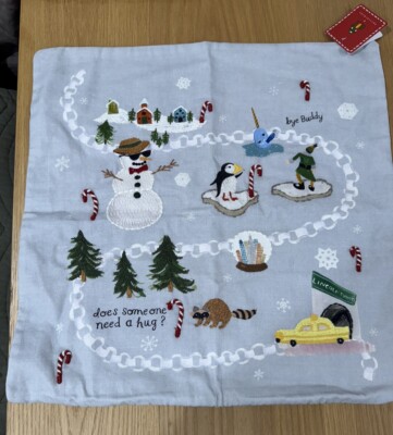 Pottery Barn Elf Movie Printed Pillow Cover Buddy Does Someone Need a Hug NWT-image