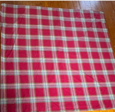 Pottery Barn Blake Red Plaid Duvet Cover Full/ Queen Tartan-image