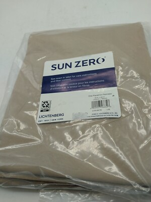 Sun Zero Curtain Panel Taupe 40in x 63in-image