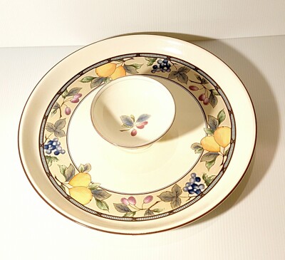 Large Mikasa Harvest Garden Chip & Dip Set-image