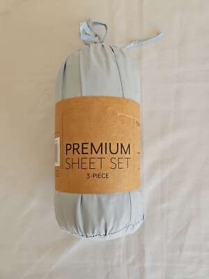 IEnjoy Home 3 Piece Premium Bed Sheet Set Twin XL Blue Polyester Ultra Soft New-image