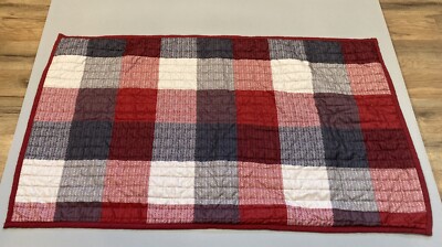 Madison Park Herringbone Quilted Pillow Shams Red King Set of 2-image