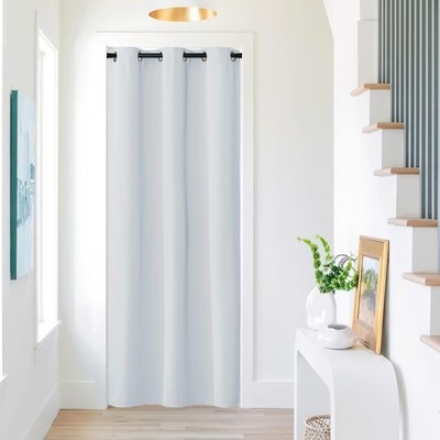 Door Curtain 80 inches Length, Room Darkening Privacy Doorway Drape Easy Slid...-image
