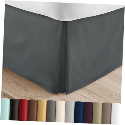  Bed Skirt - Ultra Soft Microfiber - Easy Fit with 14 Inch Tailored Drop - -image