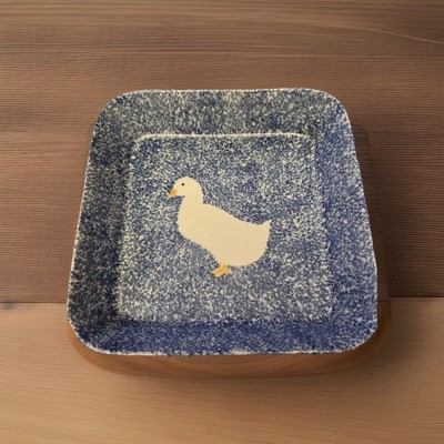 Vintage Los Angeles Potteria Co. Blue Goose Vintage 1968 California Pottery 11”-image