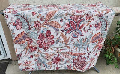 Full / Queen POTTERY BARN cotton Deirdre Palampore Floral Bed Duvet Cover-image