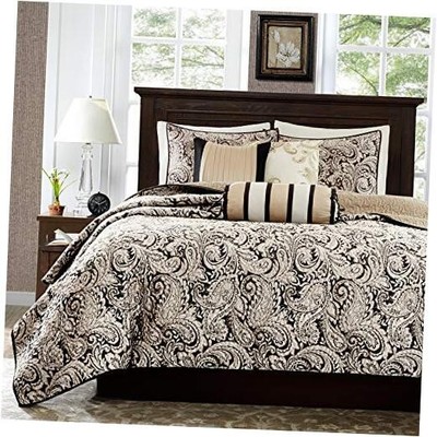 Quilt Traditional Damask Design All Season, Lightweight Coverlet Bedspread -image
