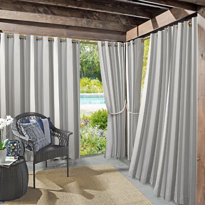 Sun Zero Valencia Cabana Stripe Indoor/Outdoor UV Protectant Energy Efficient-image