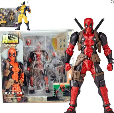X-men Yamaguchi Deadpool Wolverine Action Figures Movable Joints 16cm-image