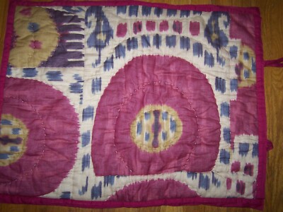 POTTERY BARN IKAT JACOBIAN PRINT QUILTED PILLOW SHAM STANDARD SIZE-image
