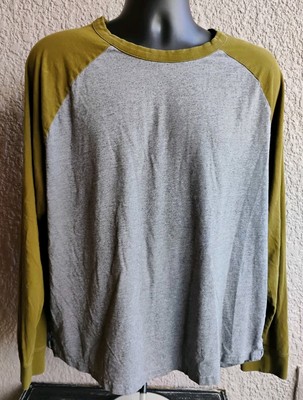 Dip Men's Raglan Style Soft Double-Stitched Green-Gold & Gray Shirt, XL-image