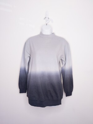 BP Women's Dip Dye Crew Neck Sweatshirt Extra Small Blue Ombre Top-image