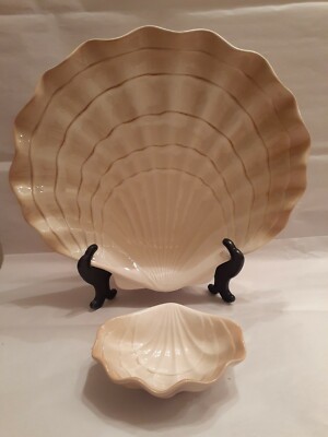 Otagiri Large Shell Bowl And Small Shell Bowl, Chip & Dip Set,  Use Together Or-image