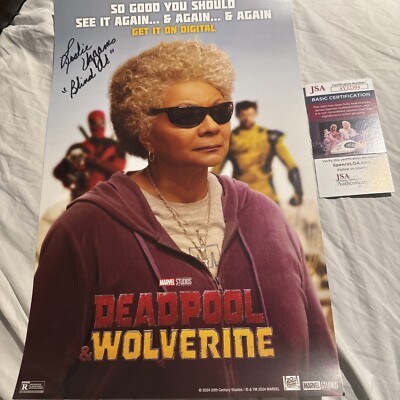 Leslie Uggams Signed Poster Deadpool Wolverine NYCC 2024 Marvel Blind Al JSA COA-image