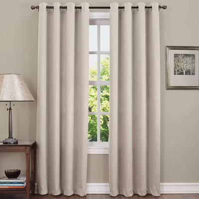 Stone Solid Grommet Room Darkening Curtain - 54 In. W X 84 In. L-image