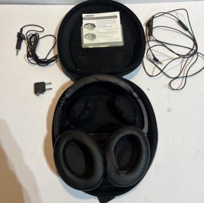 Bose QuietComfort 15 Qc15 Noise Cancelling Wired Headphones Good Earpads Tested-image