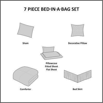 Madison Park Essentials Twin Comforter Set, Bed in a Bag Twin, Watercolor Print-image