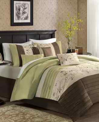 Madison Park Serene 7-Pc. Comforter Set, King, Green, NWT-image
