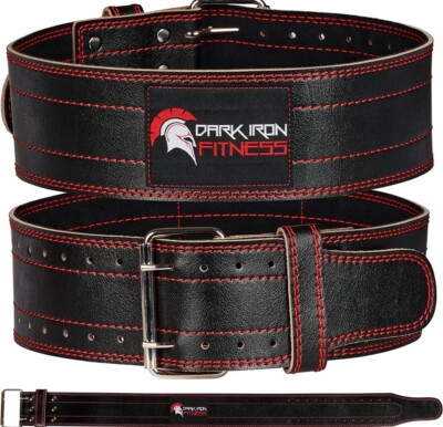 Dark Iron Fitness Dip Belt – Padded Leather Weight Lifting Belts XL 41-49in-image