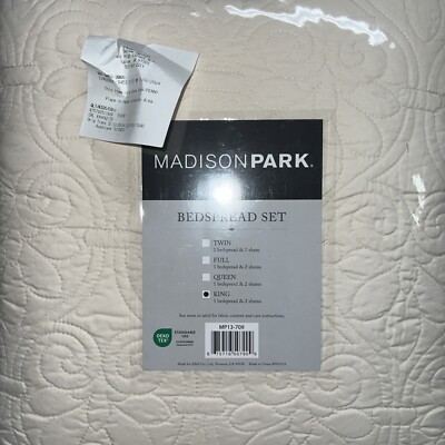 Madison Park Quebec Quilted 3-Pc. Bedspread Set, King, Ivory $ 426.00-image