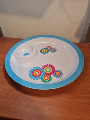 14 Inch Chips N Dip Floral Serving Tray-image