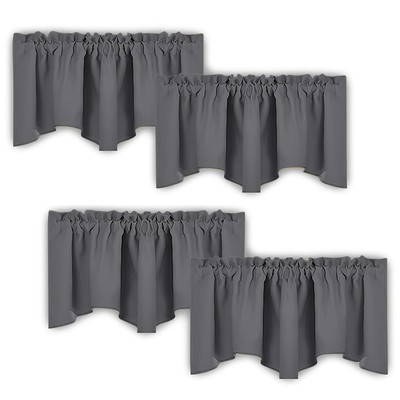 Scalloped Window Valances for Kitchen - Home Decoration Thermal Insulated 52 ...-image