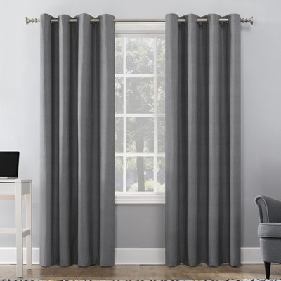 Sun Zero Columbia Thermal Insulated 100% Blackout Grommet Curtain Single Panel-image