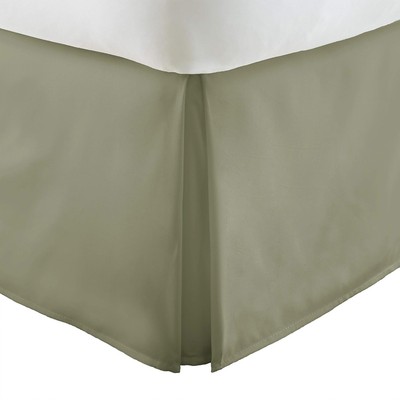ienjoy Home Collection Premium Pleated Dust Ruffle Bed Skirt, King, Sage -image