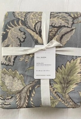Pottery Barn AZALEA PALEMPORE Full Queen Duvet Cover  NWT-image