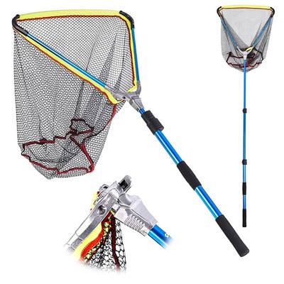 Folding Landing Net Scalable Fishing Net 78inch, Collapsible Fishing Dip Nets...-image